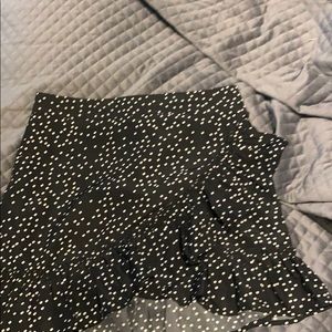 Black and white polka dot skirt